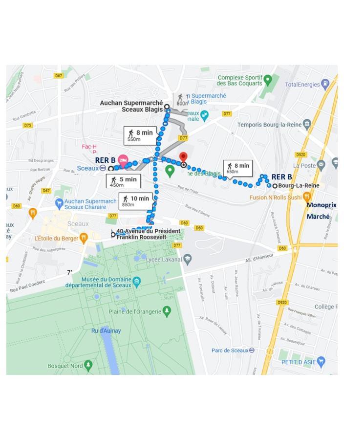3 Private Rooms Shared Flat In A Villa At Sceaux 600M Rer B Direct To Notre-Dame Bagian luar foto